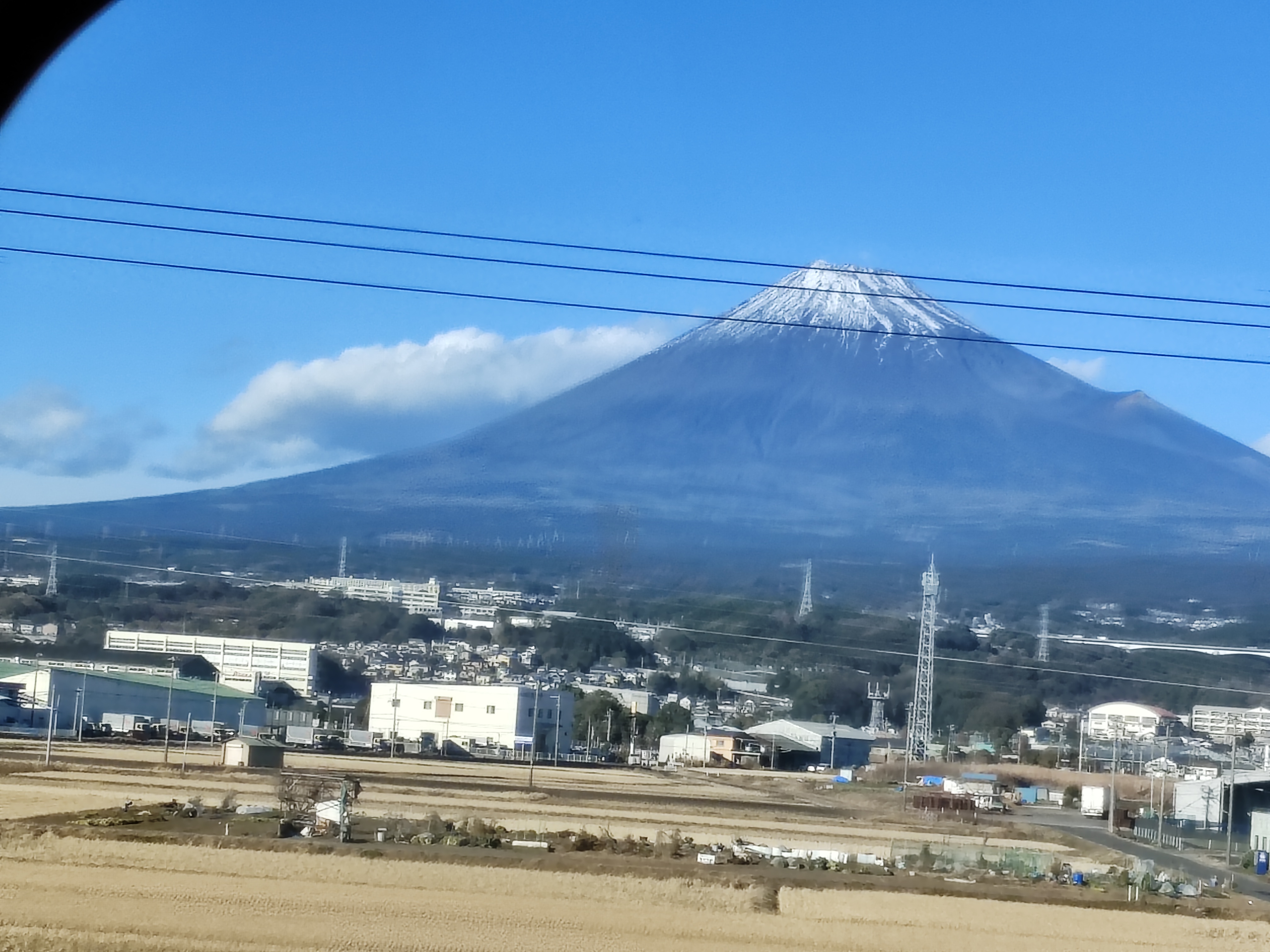 I got this awesome pic of Mount Fuji from the train window!!!